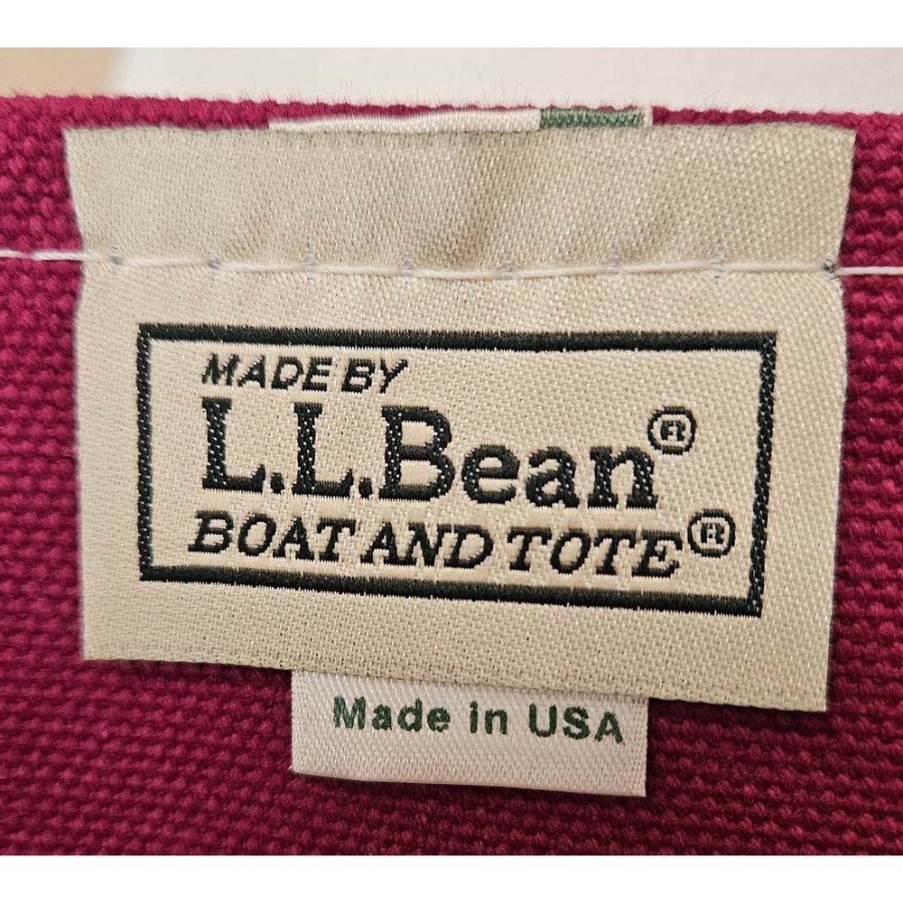 RARE Vintage 22" L.L. Bean Magenta And Teal Canvas Boat And Tote Made In U.S.A - Picture 8 of 9